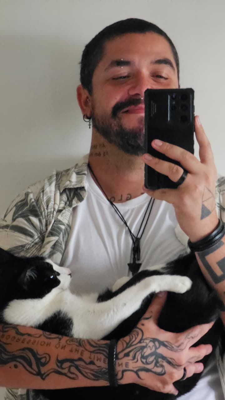 Eu e meu gato Bruce
